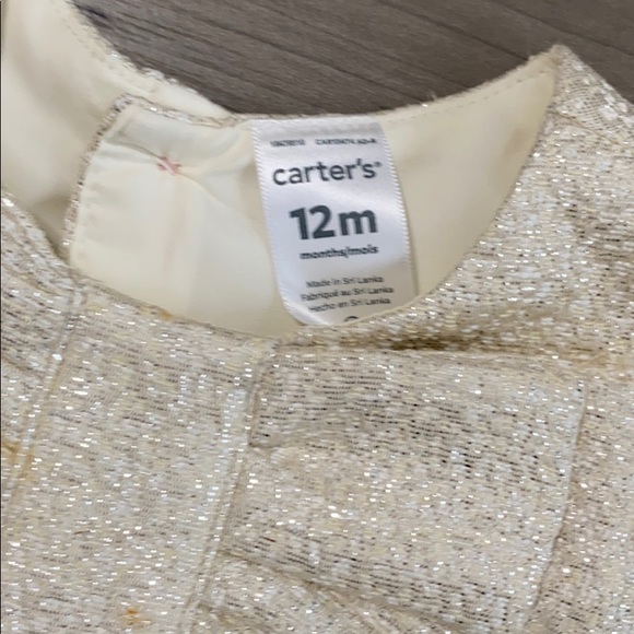 Carter’s Toddler Cream Shimmer Dress - Picture 4 of 4